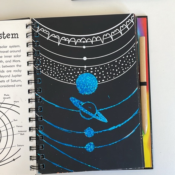 Trace - Along Scratch and Sketch OUTER SPACE and SOLAR SYSTEM Activity Books - Picture 8 of 11